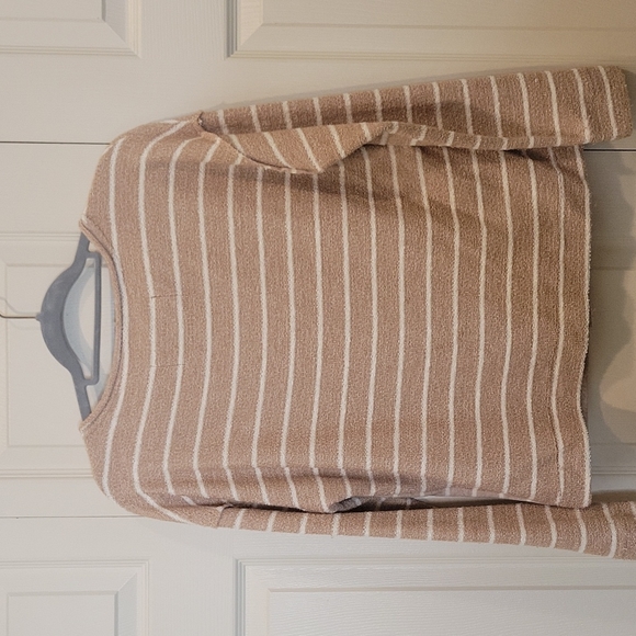 Anthropologie Women’s Crew Neck Striped Long Sleeve Top - Picture 2 of 8